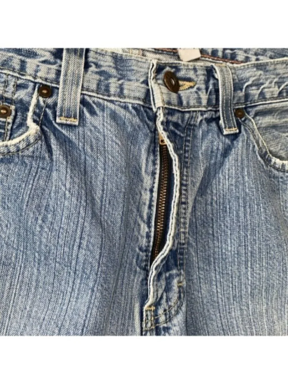 J. Crew Jeans Mens 33 x 30 Blue Cotton Straight Leg Zip Fly Canada Denim 90s VTG